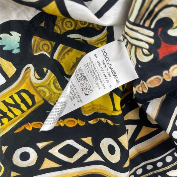 Dolce & Gabbana - Martini Shirt with Napoleon Print in Multicolor - Picture 4 of 4